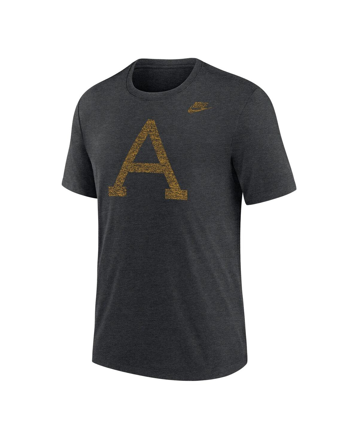 Nike Men's Heather Charcoal Army Black Knights West Point Classic Collection Tri-blend T-shirt In Gray