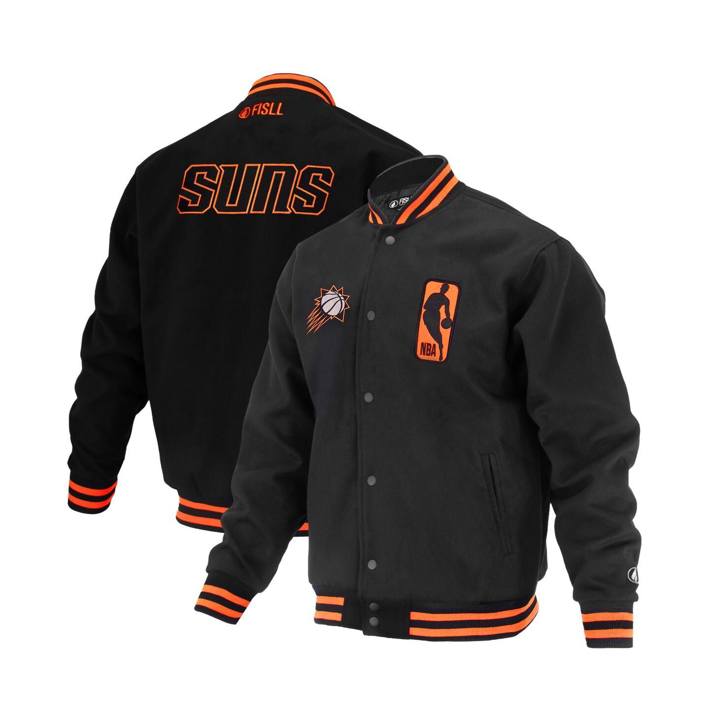 Куртка FISLL Black Phoenix Suns Logo Man Shadow Collection Full-Snap Varsity — фото 1