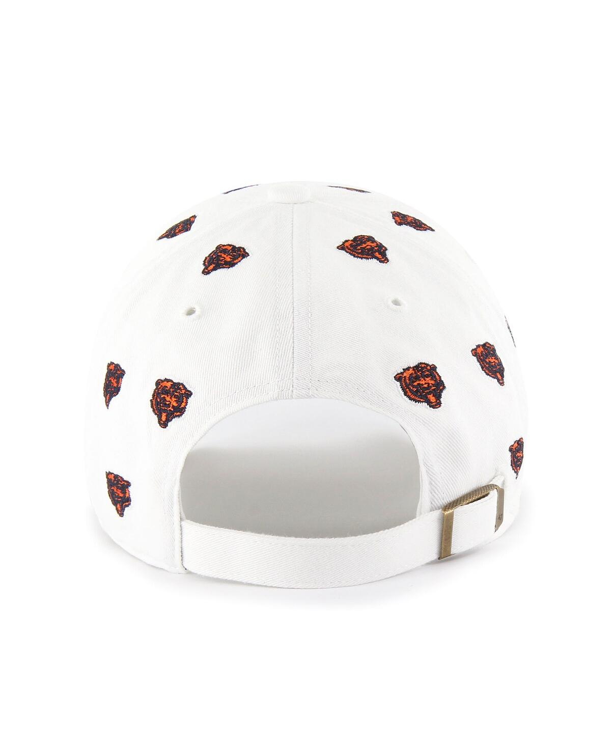 47 Brand Men's And Women's White Chicago Bears Confetti Clean Up Adjustable Hat In White
