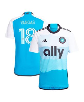 adidas - Men's Kerwin Vargas Blue Charlotte FC 2024 The Carolina Kit: Explore Replica Player Jersey