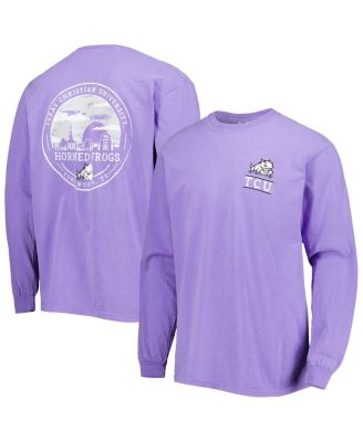 Image One - Men's Purple TCU Horned Frogs Circle Campus Scene Long Sleeve T-Shirt