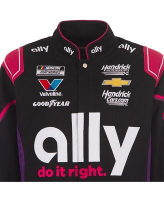 Men's Black Alex Bowman Ally Full-Snap Twill Uniform Jacket