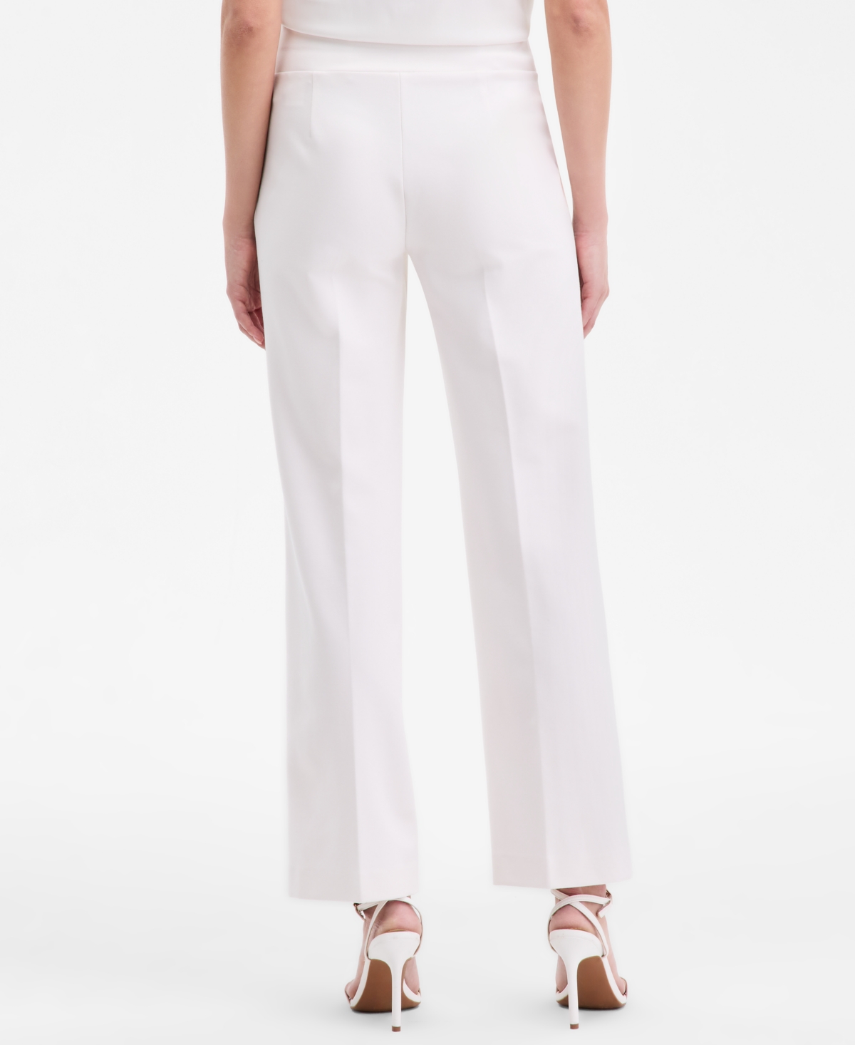 Anne Klein Women's Mid-Rise Wide-Leg Pull-On Pants