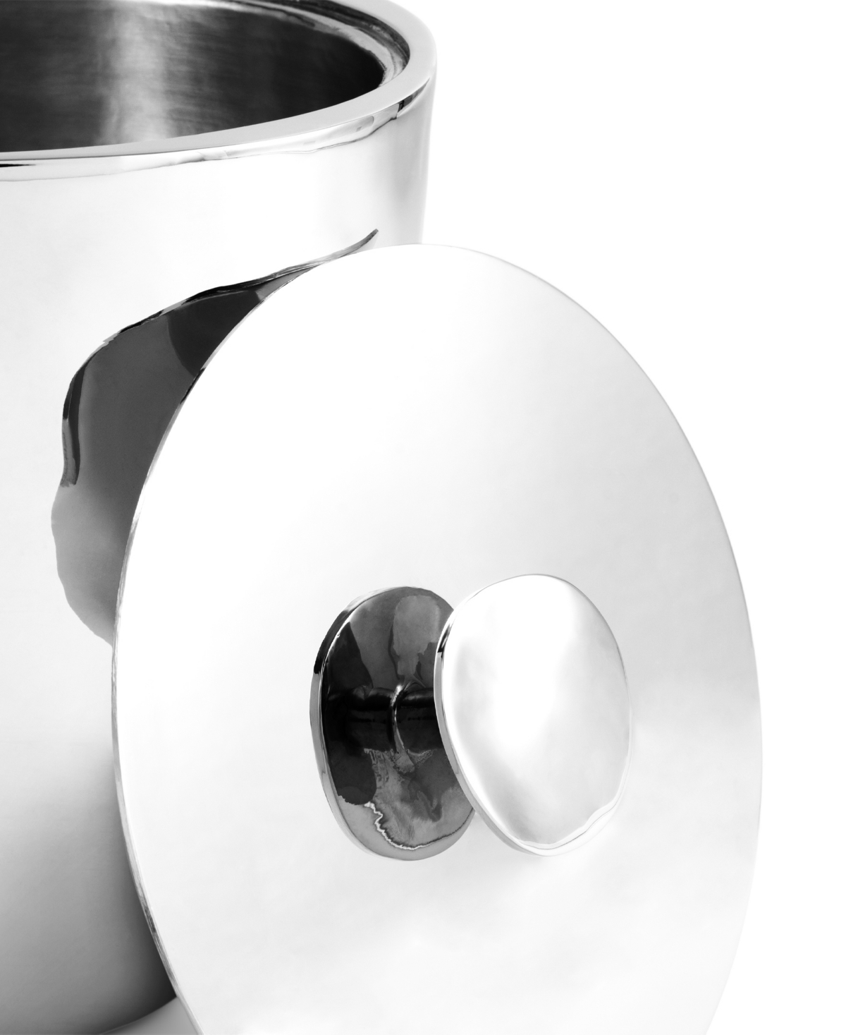 Michael Aram Reflective Ice Bucket With Tongs In Silver