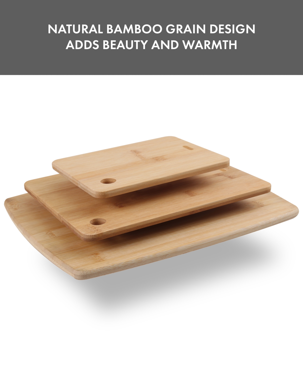 Dexas 3-Piece Bamboo Cutting Board Set