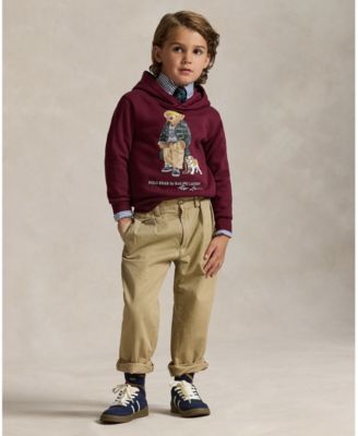 Toddler and Little Boys Polo Bear Fleece Hoodie