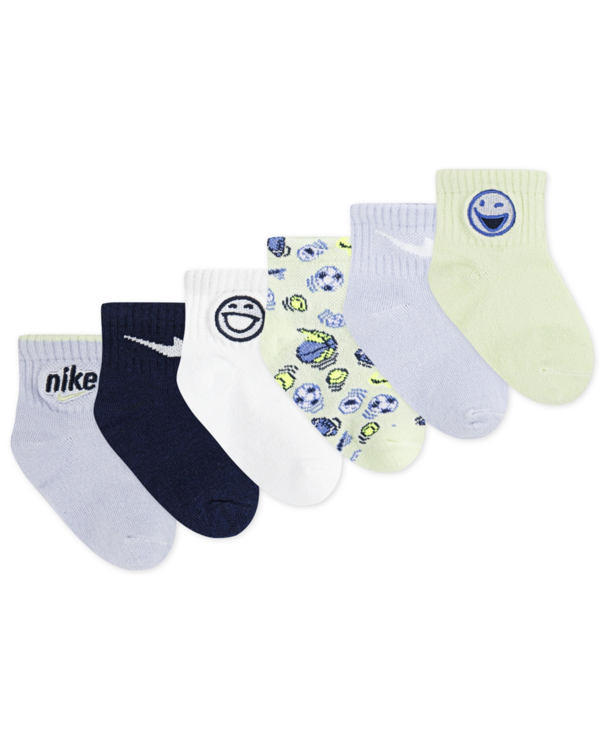 Nike Baby Girls 6-pack Play For All Infant Socks In Multi