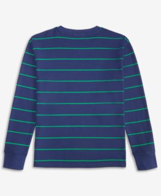 Boys' 5-20 Striped Thermal Crewneck T-Shirt, Macy's Exclusive