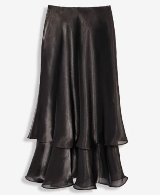 Women's Tiered Flounce Midi Skirt, Macy's Exclusive