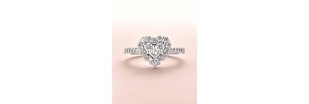 Classique by Effy Diamond Heart Ring (9/10 ct. t.w.) in 14k- White Gold