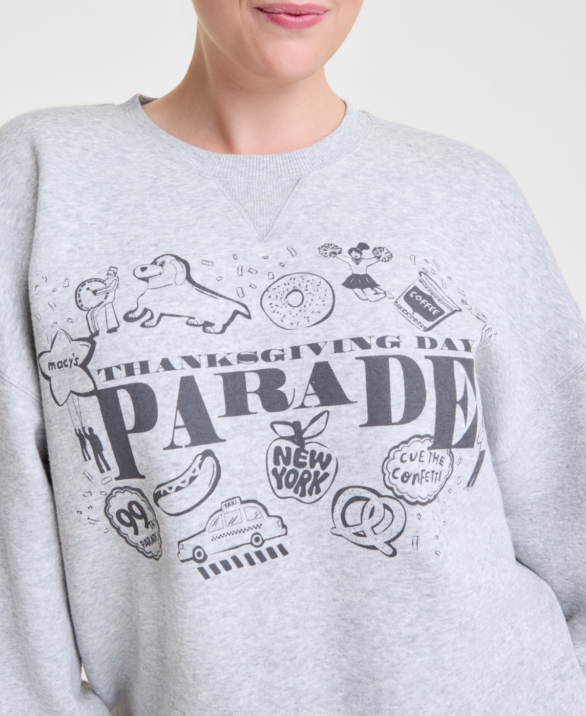 Macy's Thanksgiving Day Parade Unisex Light Heather Grey Crewneck Sweatshirt,  Exclusive In Gray