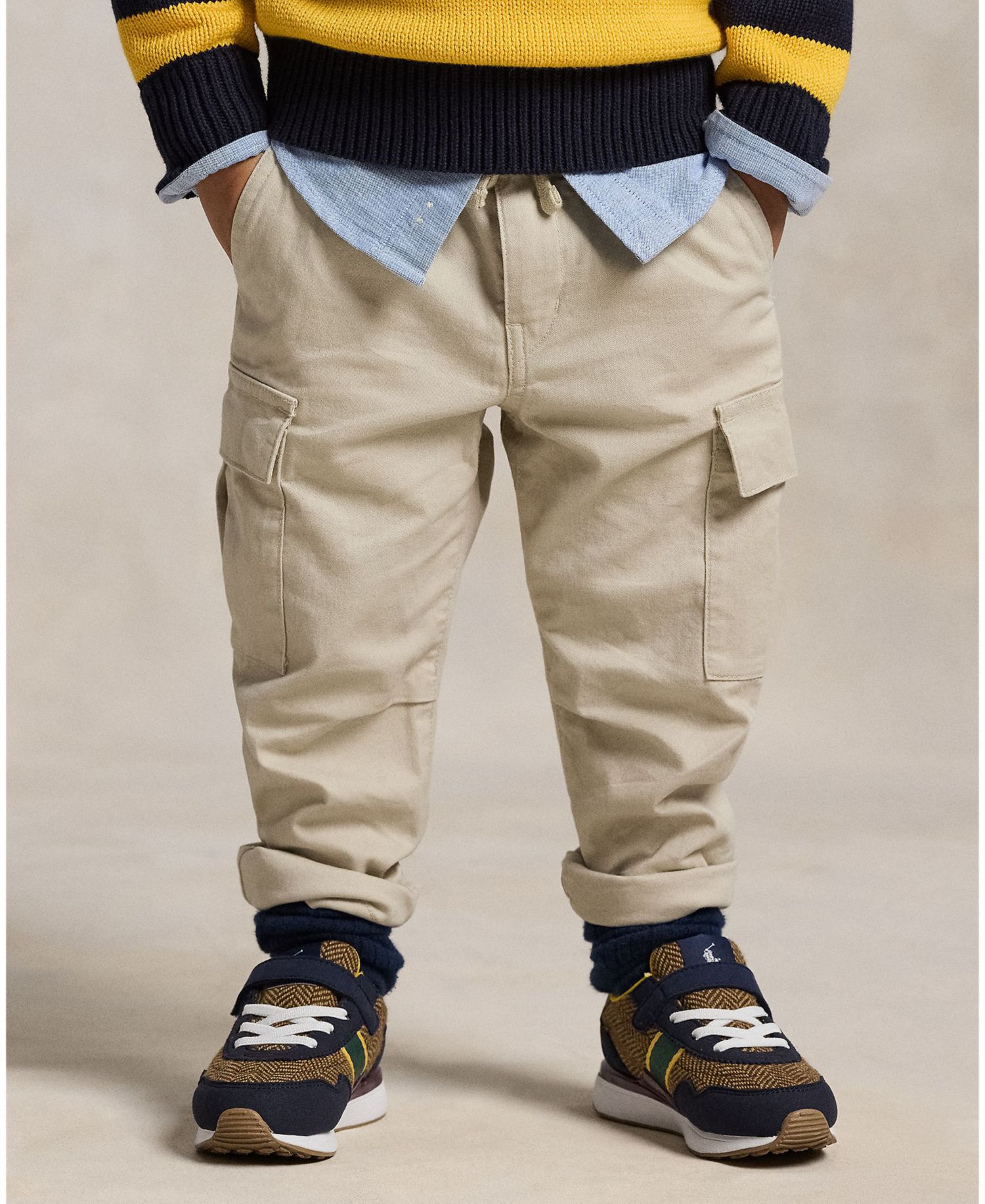 Toddler and Little Boys Stretch Chino Cargo Pant