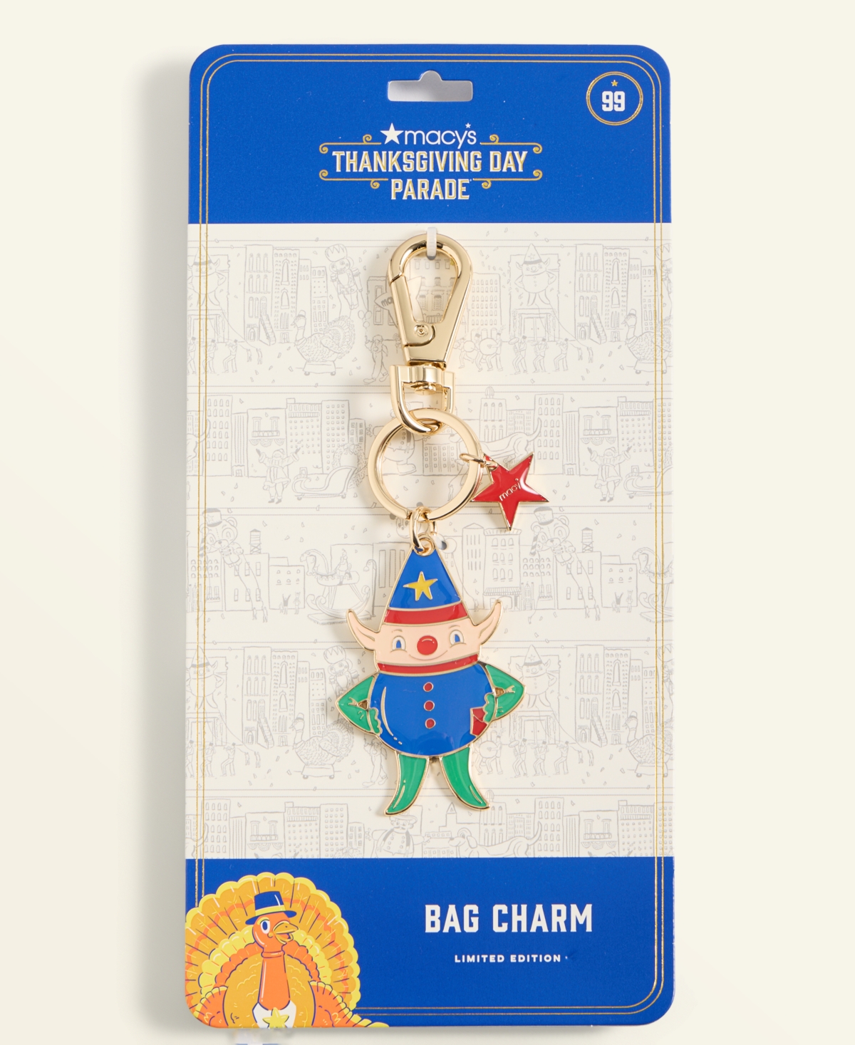 Macy's Thanksgiving Day Parade Enamel Elf Bag Charm,  Exclusive In Gold