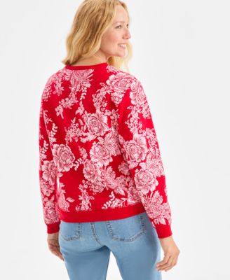 Women's Printed Crewneck Sweatshirt, Macy's Exclusive