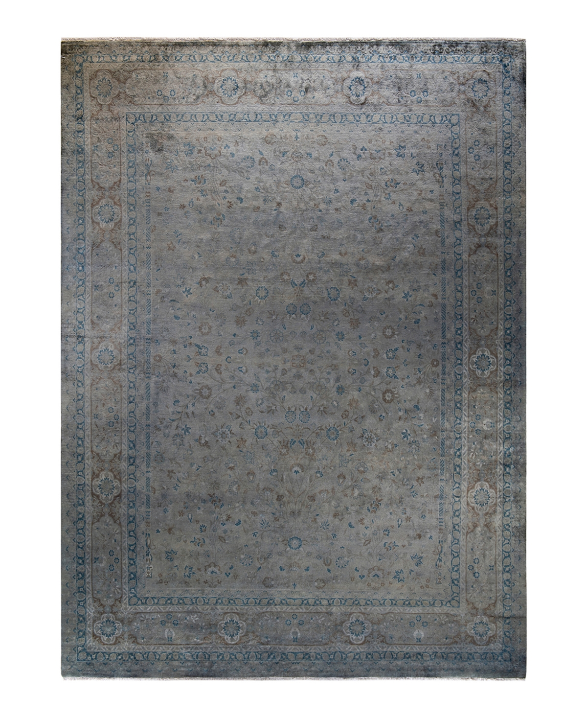 Adorn Hand Woven Rugs Fine Vibrance M1602 9'1"x12'1" Area Rug In Gray