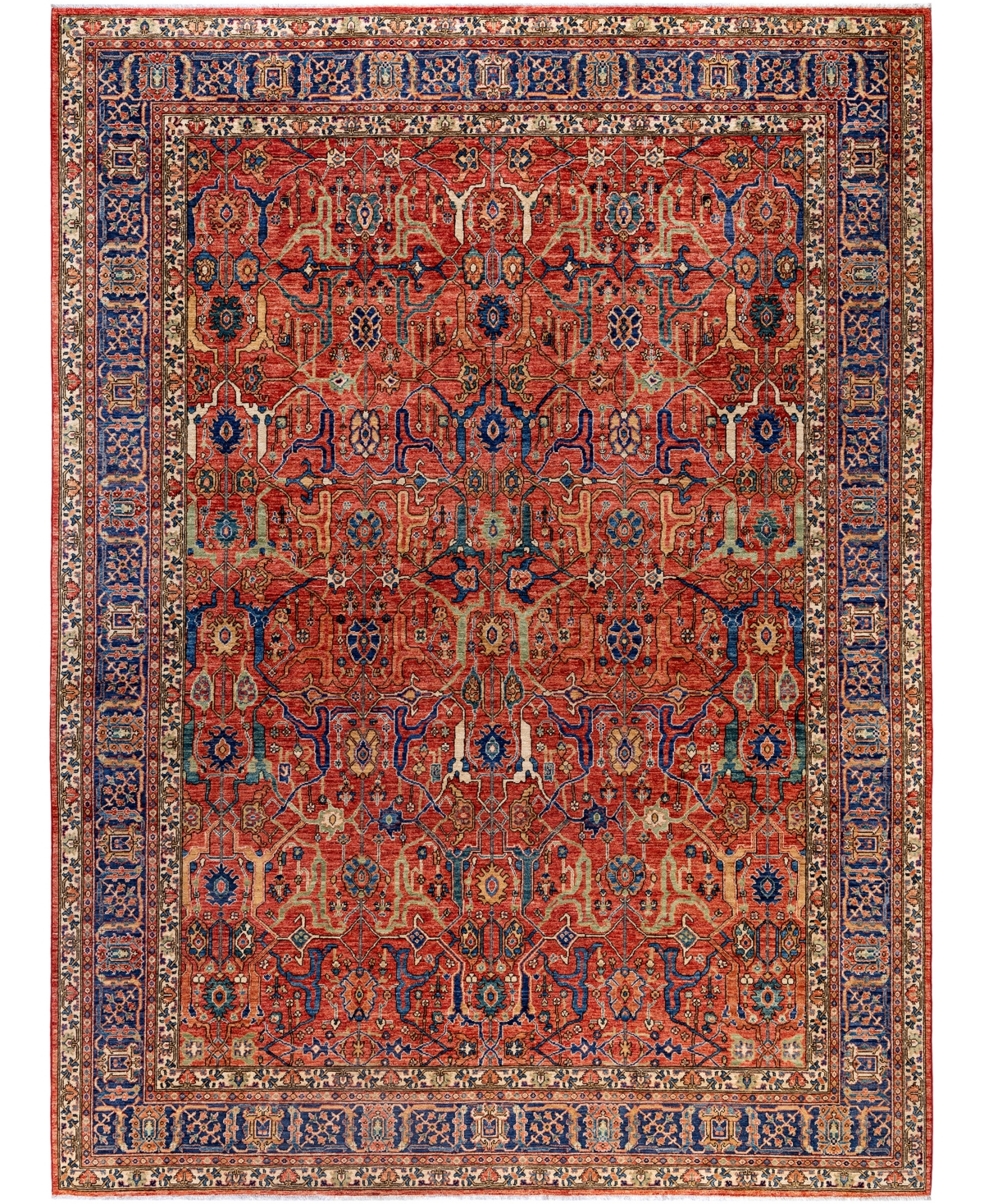 Adorn Hand Woven Rugs Serapi M0103-106 9'x12'1" Area Rug In Red