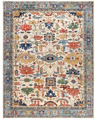 Adorn Hand Woven Rugs Serapi M0103 125 Rug Collection In White