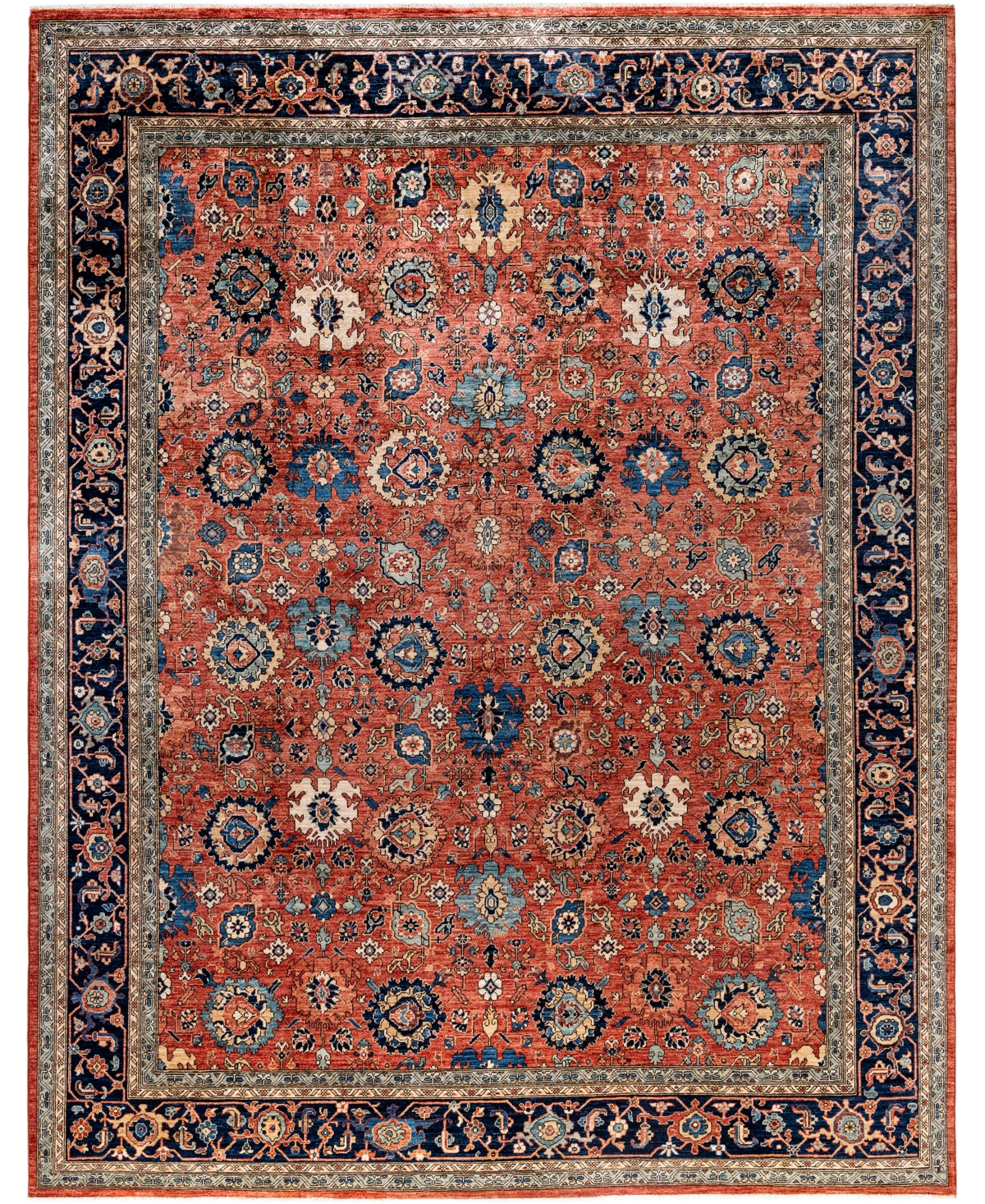 Adorn Hand Woven Rugs Serapi M0103-135 9'3"x11'10" Area Rug In Red