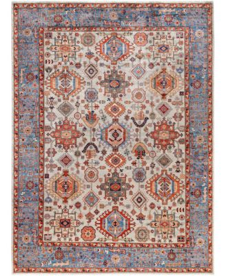 Adorn Hand Woven Rugs Serapi M0103 164 Rug Collection In Gray