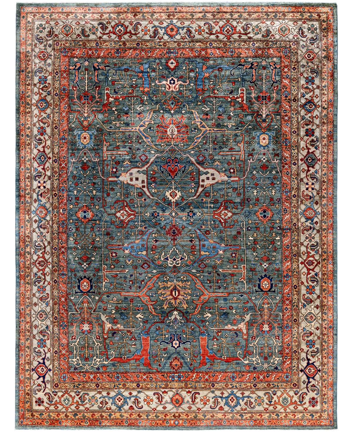 Adorn Hand Woven Rugs Serapi M0103-182 9'2"x12' Area Rug In Green