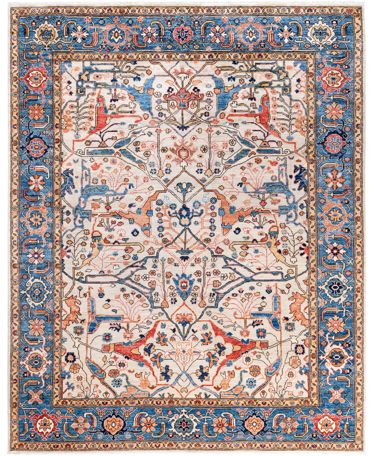 Adorn Hand Woven Rugs Serapi M0103-201 7'11"x9'10" Area Rug In White