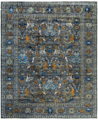 Adorn Hand Woven Rugs Serapi M0103 262 Rug Collection In Green