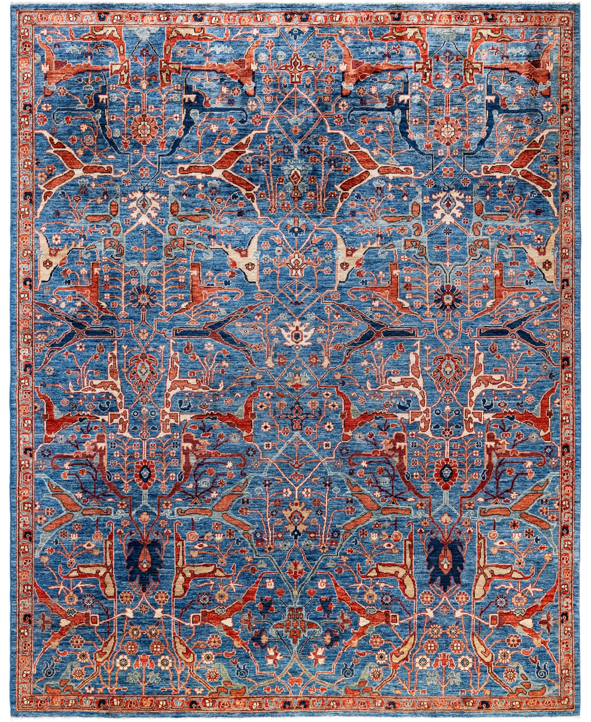 Adorn Hand Woven Rugs Serapi M0103-282 8'x9'10" Area Rug In Blue