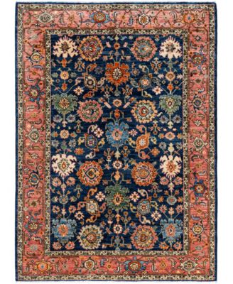 Adorn Hand Woven Rugs Serapi M0103 322 Rug Collection In Blue
