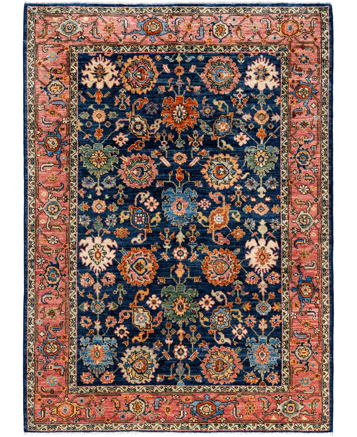 Adorn Hand Woven Rugs Serapi M0103-322 4'3"x5'10" Area Rug In Blue