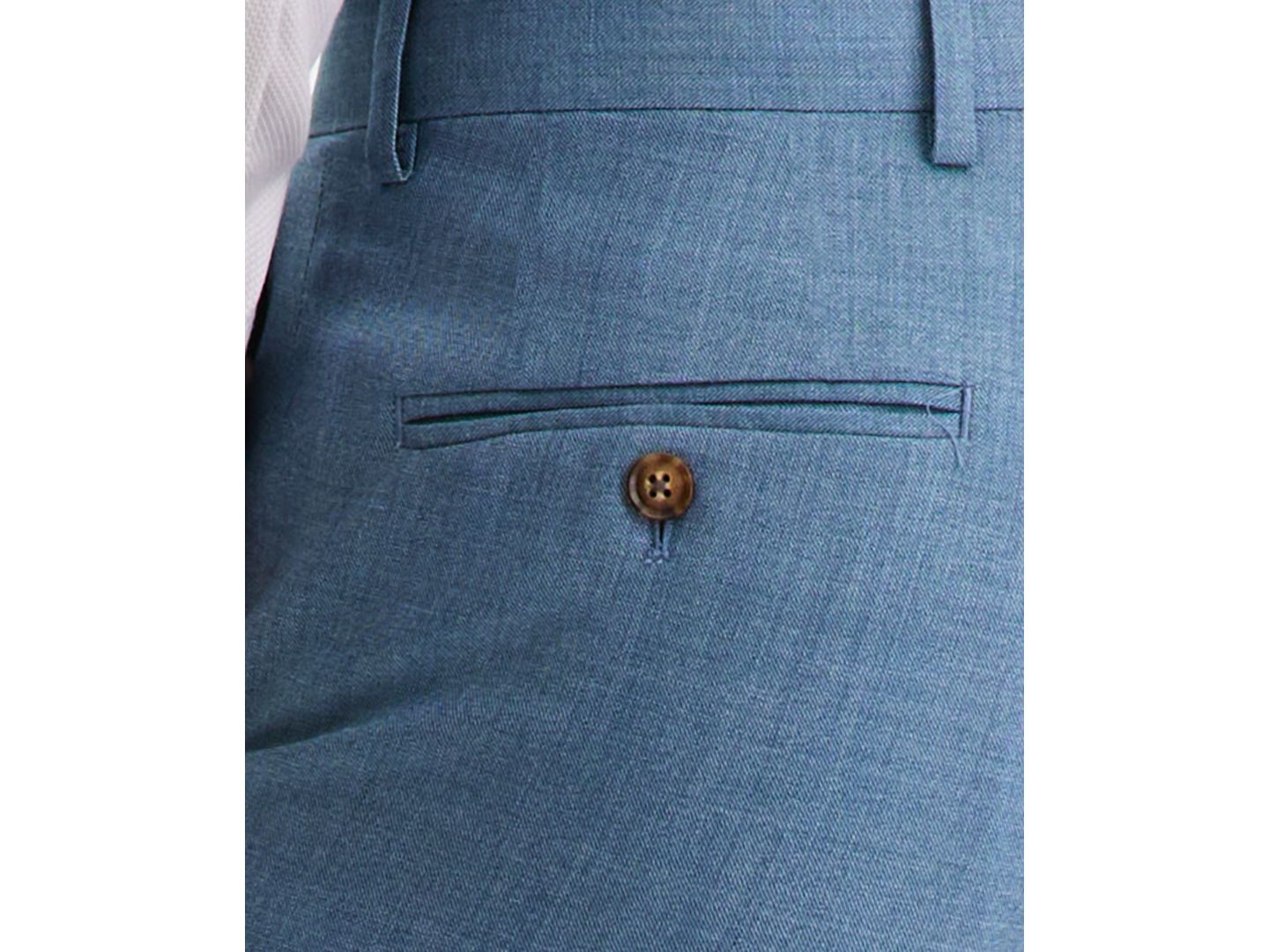 Мужские брюки Ted Baker Modern-Fit Wool-Blend Solid Suit Separate, цвет: Светлый синий — фото 4