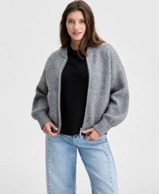 On 34th - Women's Sweater-Knit Bomber Jacket