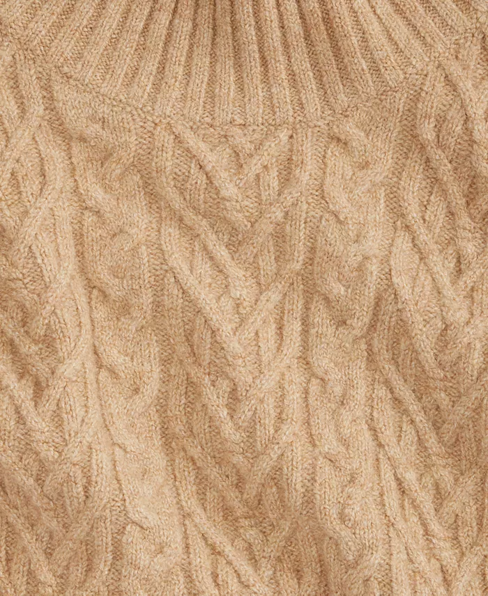 Women's Mock-Neck Cable Sweater - thumbnail 3