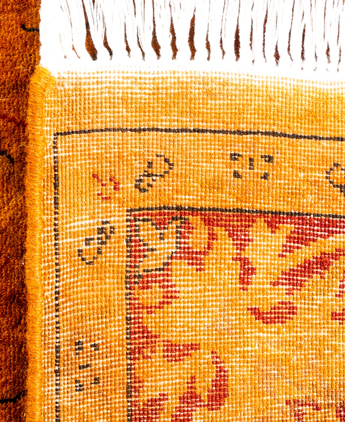Adorn Hand Woven Rugs Fine Vibrance M1348 4'1"x6'2" Area Rug In Orange