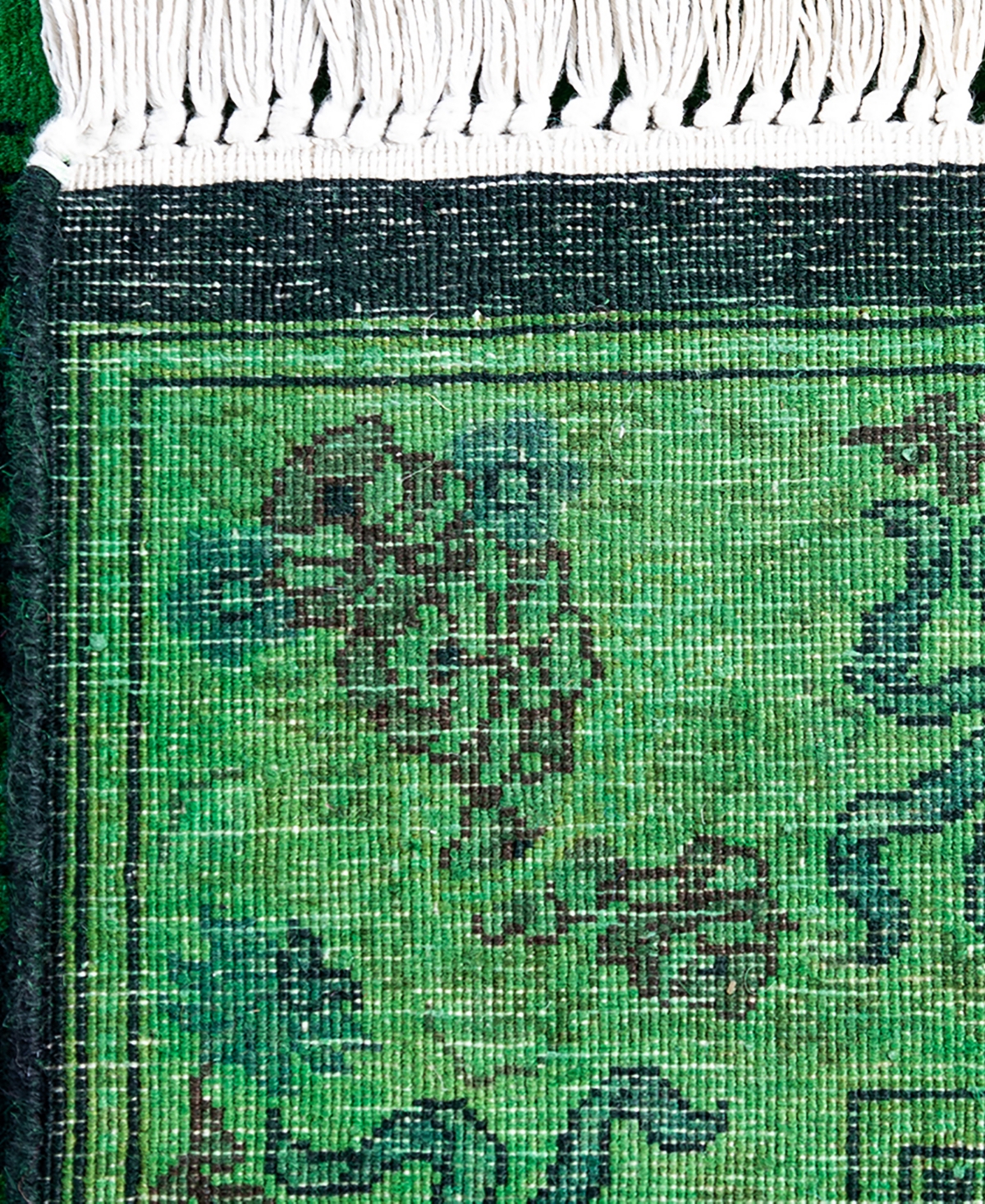Adorn Hand Woven Rugs Fine Vibrance M1159 2'7"x9' Runner Area Rug In Green