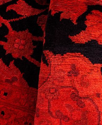 Adorn Hand Woven Rugs Fine Vibrance M1411 Rug Collection In Orange