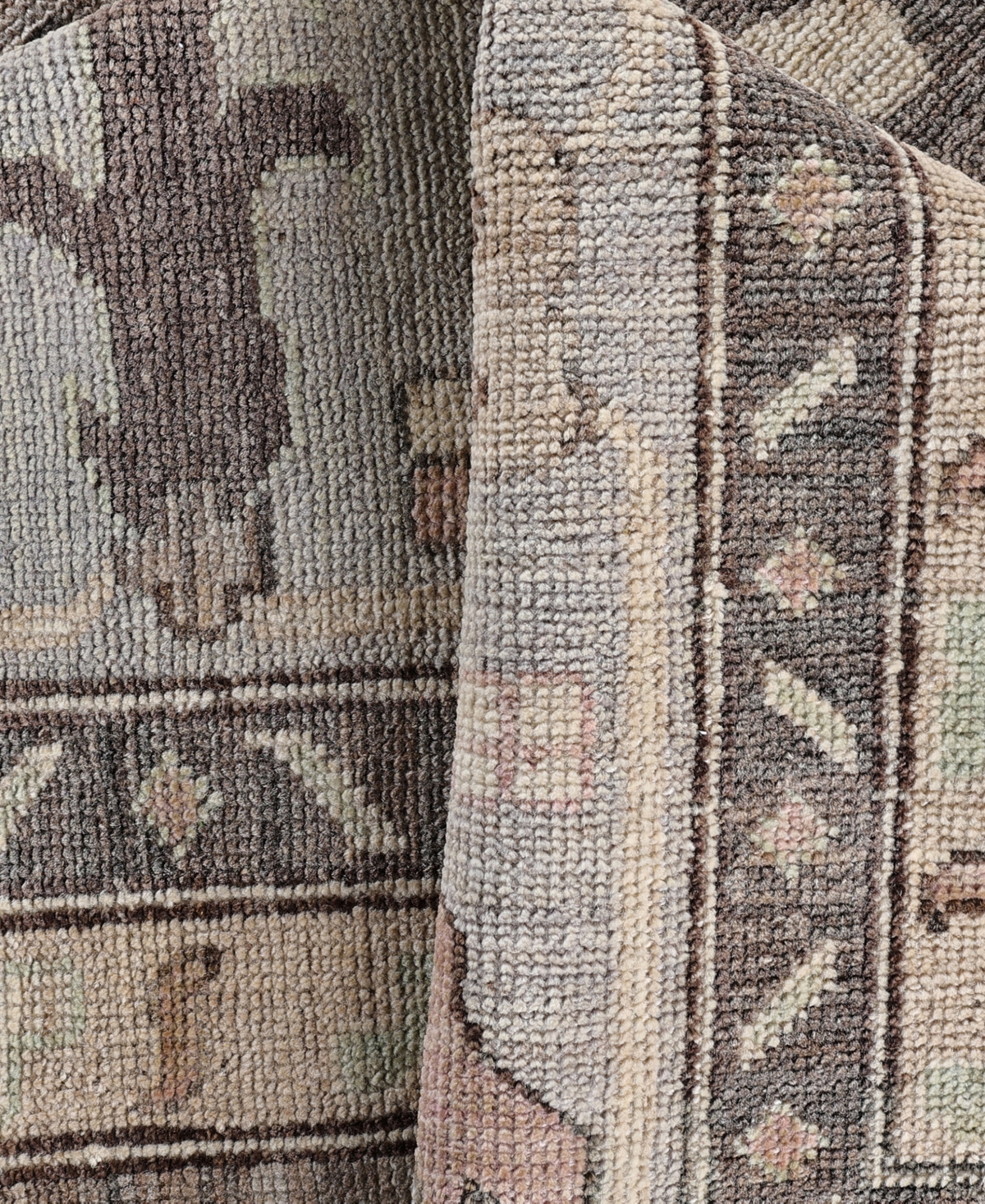 Adorn Hand Woven Rugs Colorful Oushak M0103-32 10'2"x13'8" Area Rug In Brown