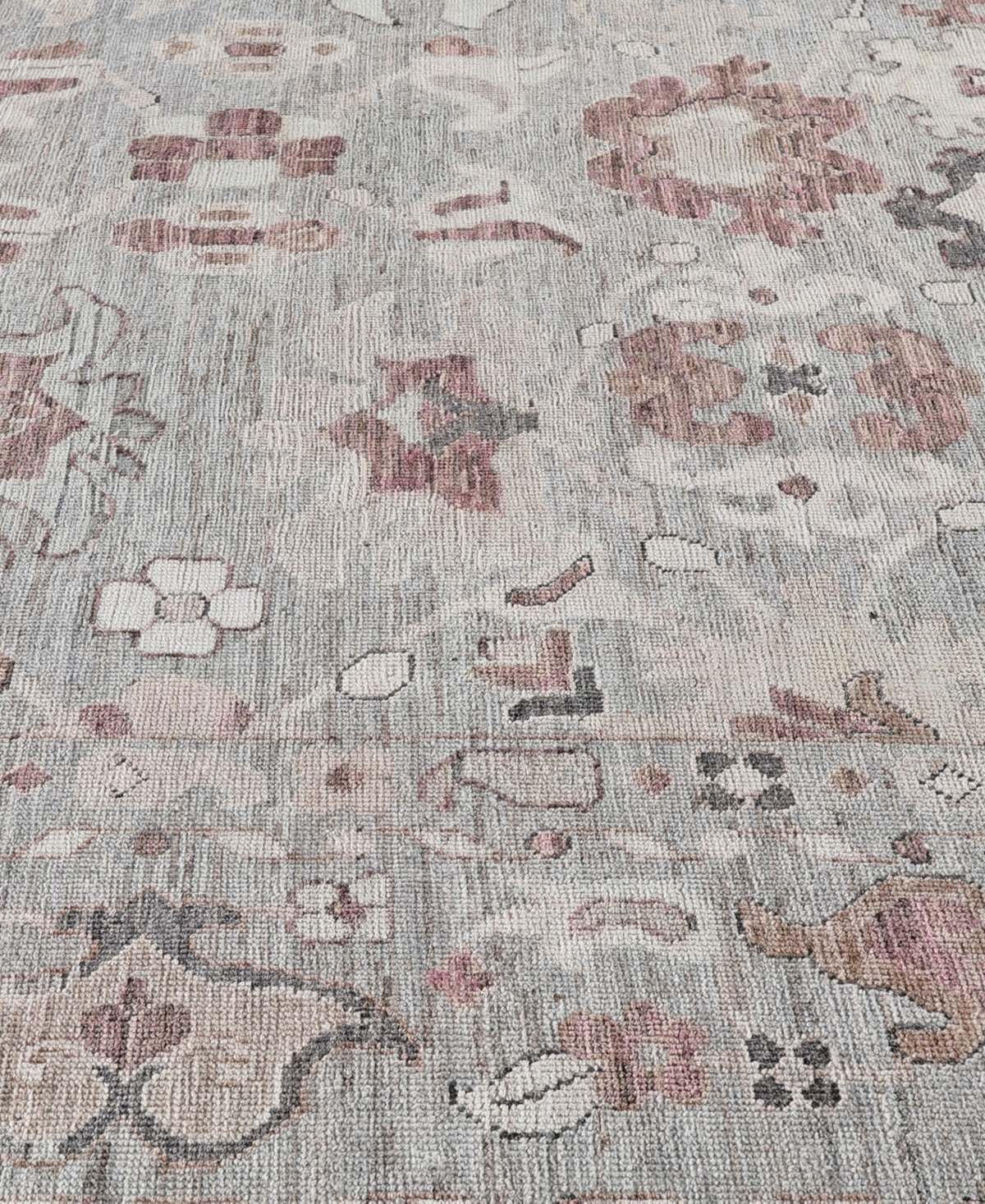 Adorn Hand Woven Rugs Colorful Oushak M0103-43 8'10"x11'10" Area Rug In Gray