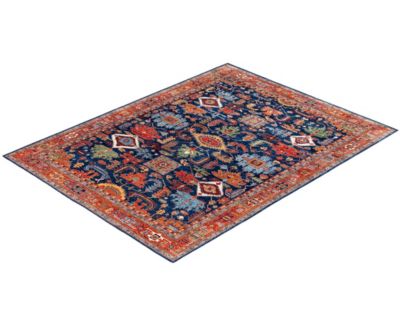 Adorn Hand Woven Rugs Serapi M0103 88 Rug Collection In Blue