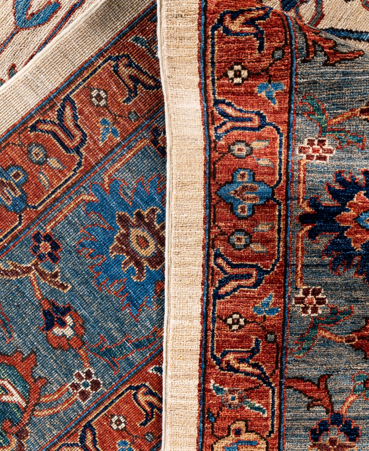 Adorn Hand Woven Rugs Serapi M0103-90 9'3"x11'11" Area Rug In White