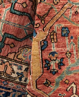 Adorn Hand Woven Rugs Serapi M0103 110 Rug Collection In Pink