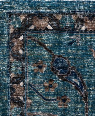 Adorn Hand Woven Rugs Serapi M0103 122 Rug Collection In Green