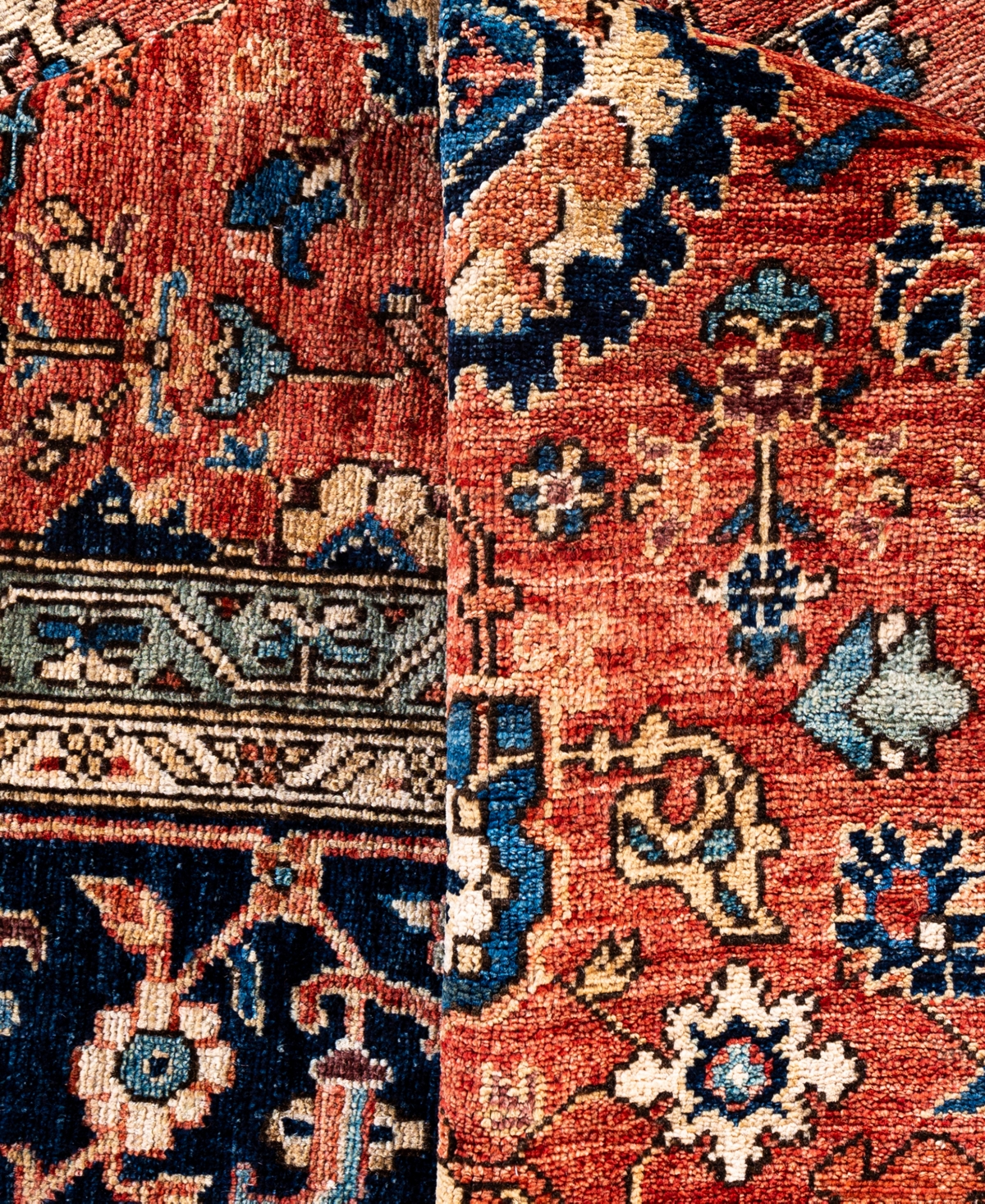 Adorn Hand Woven Rugs Serapi M0103-135 9'3"x11'10" Area Rug In Red