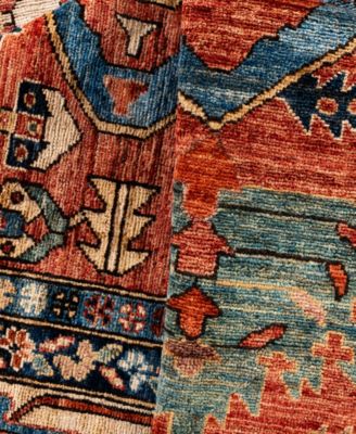 Adorn Hand Woven Rugs Serapi M0103 140 Rug Collection In Red