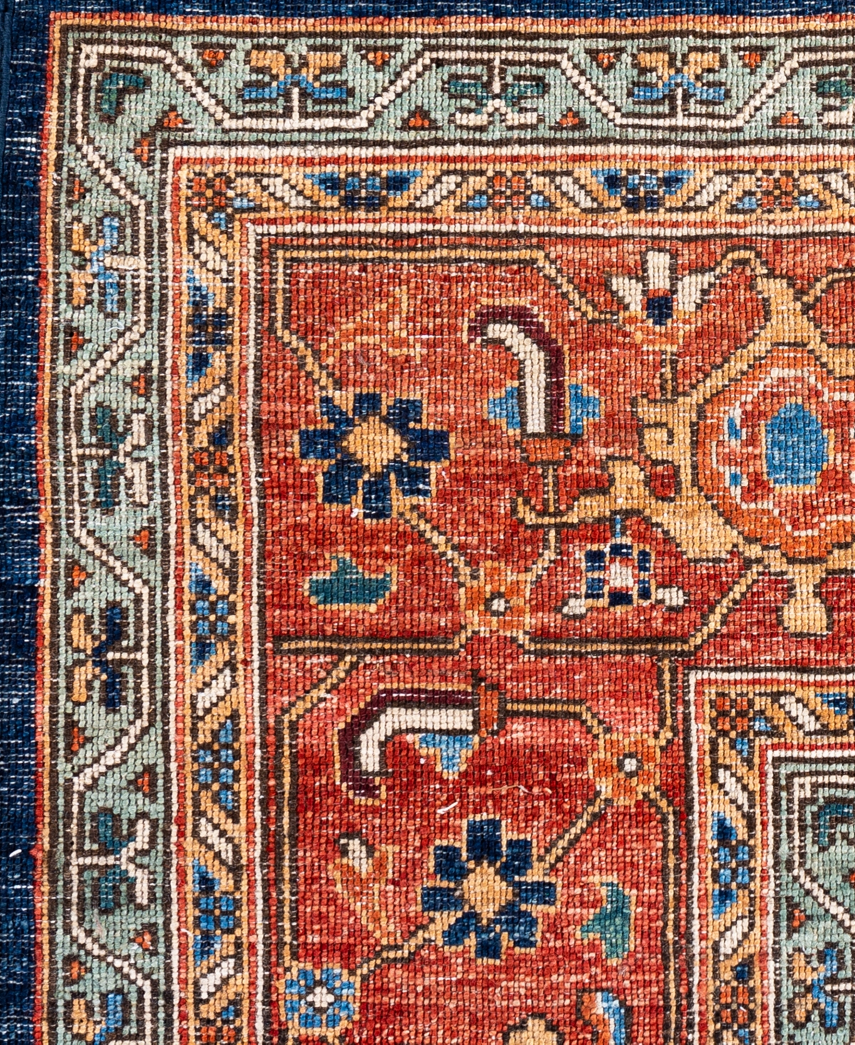 Adorn Hand Woven Rugs Serapi M0103-142 9'2"x11'9" Area Rug In Blue