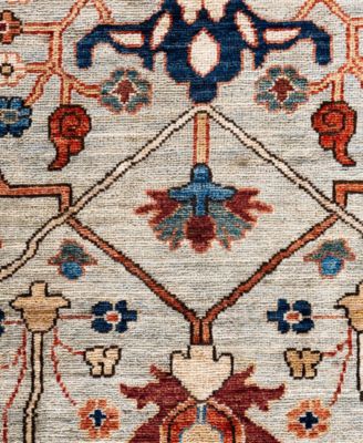 Adorn Hand Woven Rugs Serapi M0103 184 Rug Collection In Gray