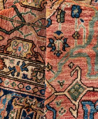 Adorn Hand Woven Rugs Serapi M0103 185 Rug Collection In Pink
