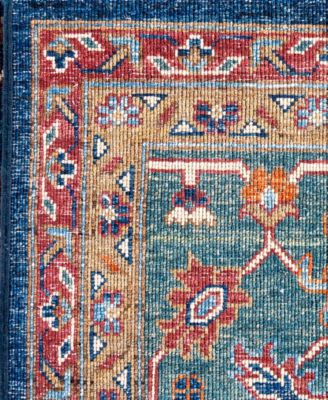 Adorn Hand Woven Rugs Serapi M0103 187 Rug Collection In Blue
