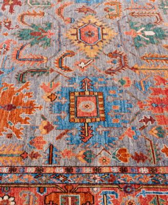 Adorn Hand Woven Rugs Serapi M0103 194 Rug Collection In Gray