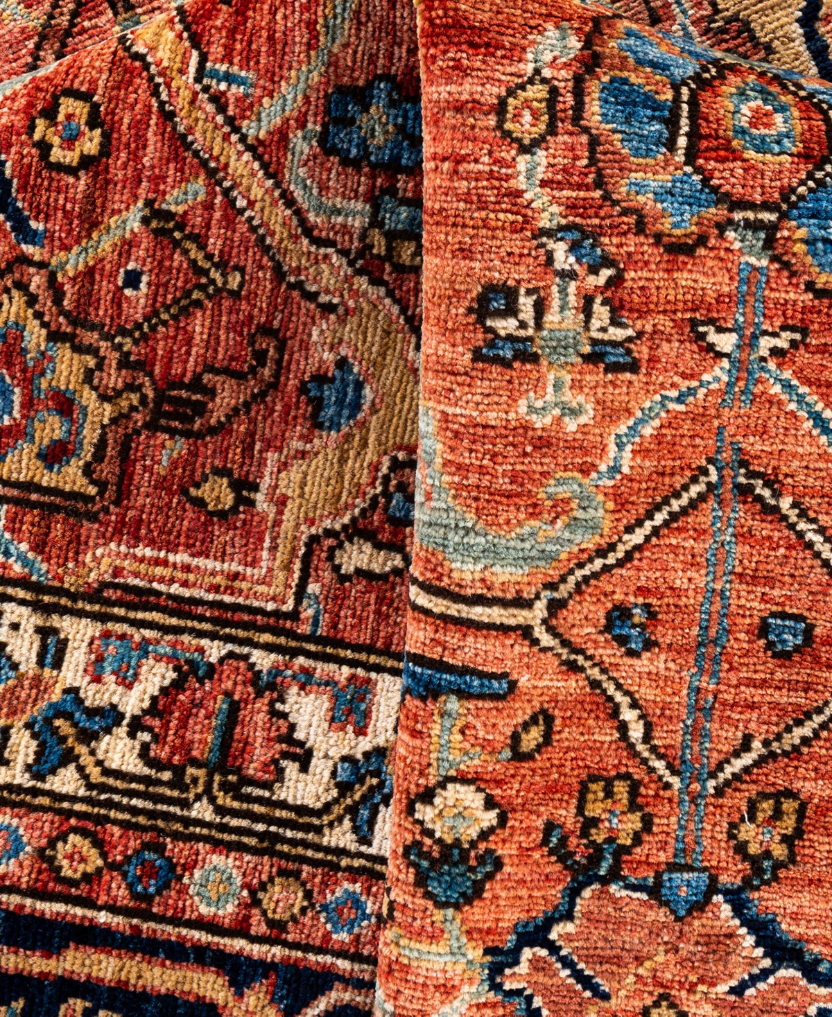 Adorn Hand Woven Rugs Serapi M0103-197 8'3"x9'9" Area Rug In Blue