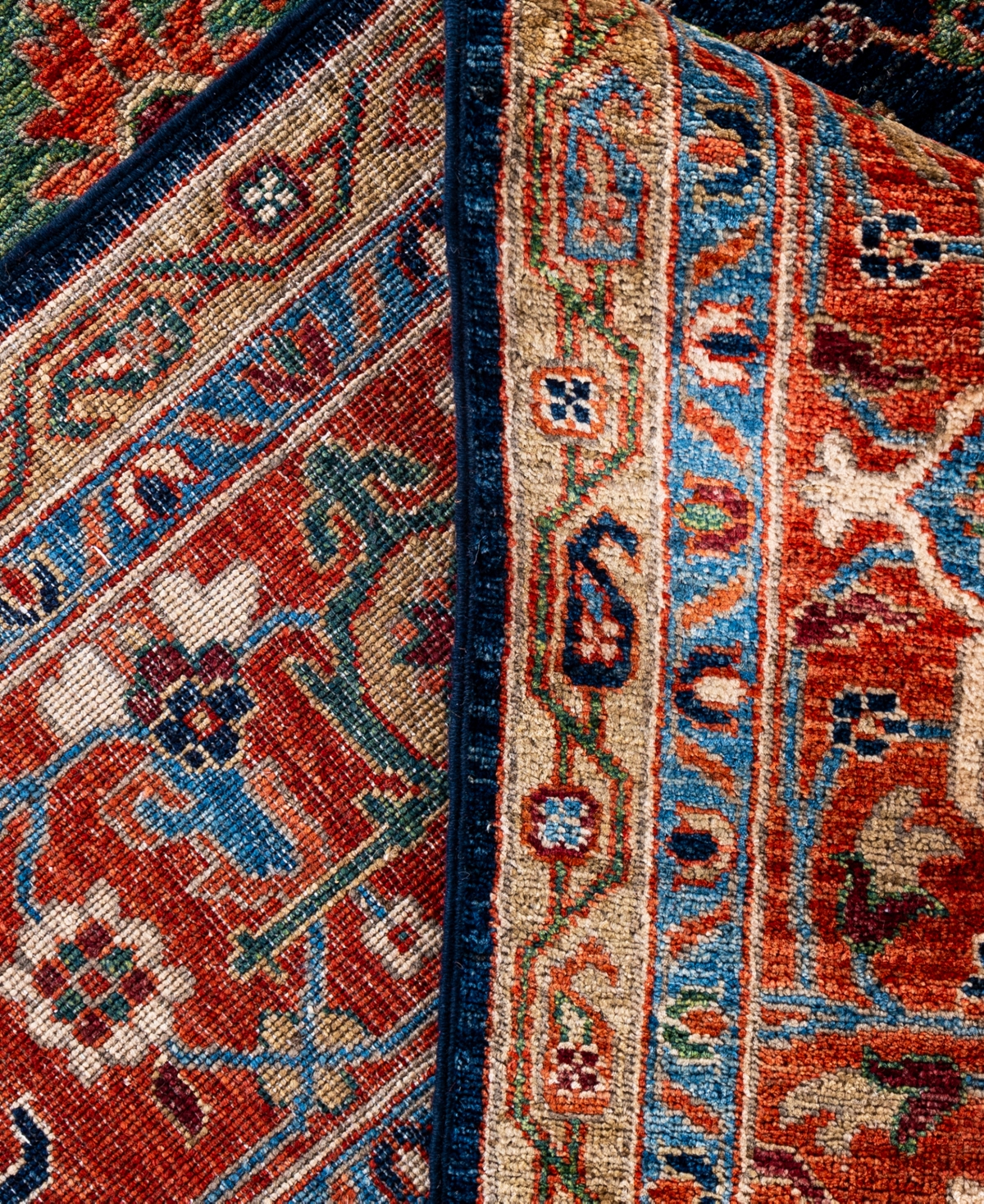 Adorn Hand Woven Rugs Serapi M0103-207 8'x9'10" Area Rug In Blue